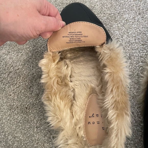 A New Day slip on faux fur mule loafers - Picture 4 of 4